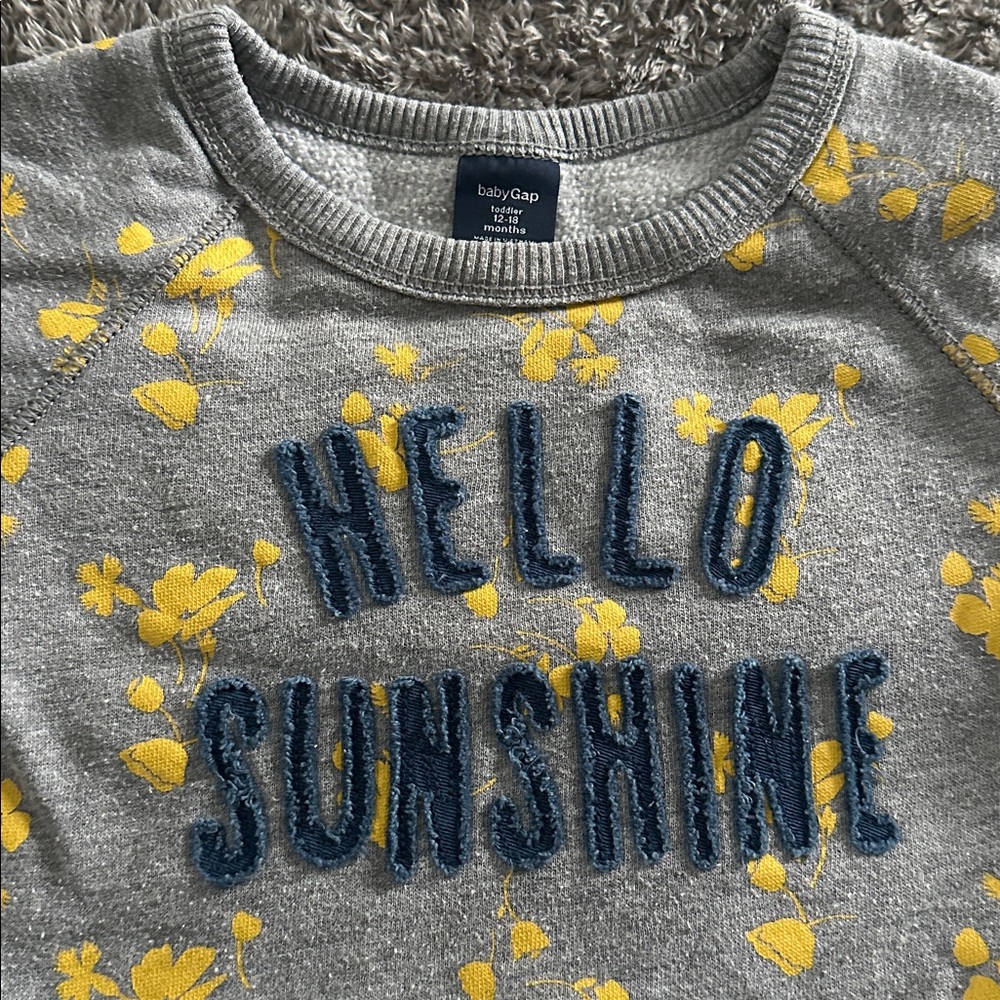 Baby Gap, Hello Sunshine Sweatshirt, 12-18 months